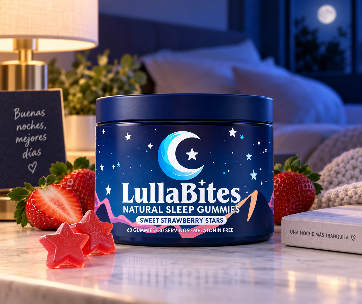 LullaBites™ – Gomitas para Dormir de Fresa | Sin Melatonina 🌙