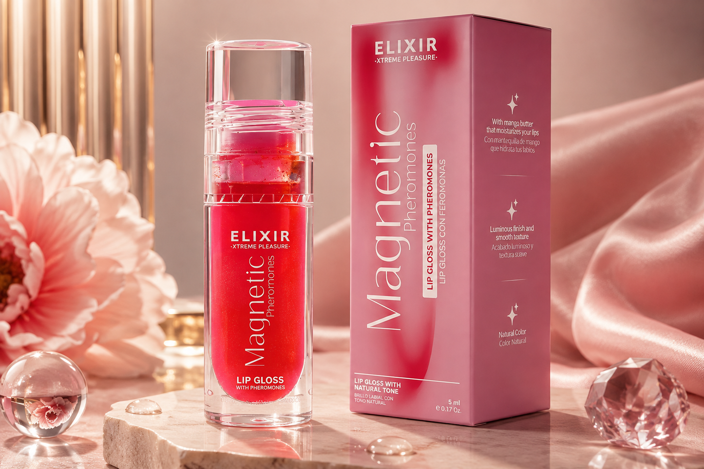 Lip Gloss Magnetic Elixir con Feromonas – Brillo e Hidratación 5 ml